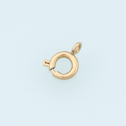 Round Spring Carabiner Clasp,14K Gold Stainless Steel Clasp,Waterproof Clasp Connector for DIY Necklace Bracelet Making