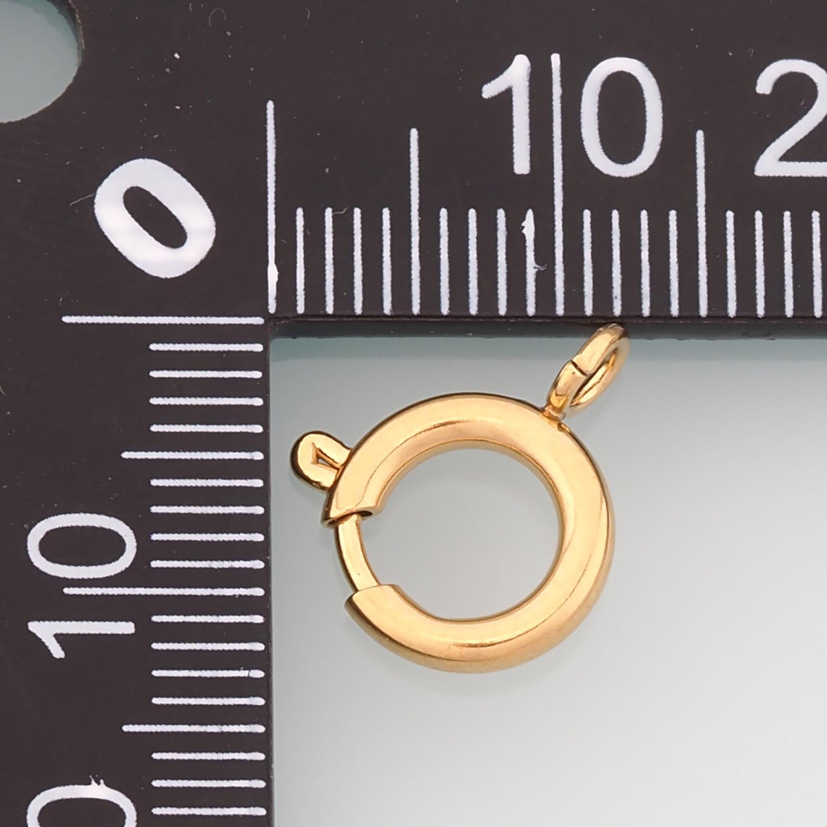 Round Spring Carabiner Clasp,14K Gold Stainless Steel Clasp,Waterproof Clasp Connector for DIY Necklace Bracelet Making