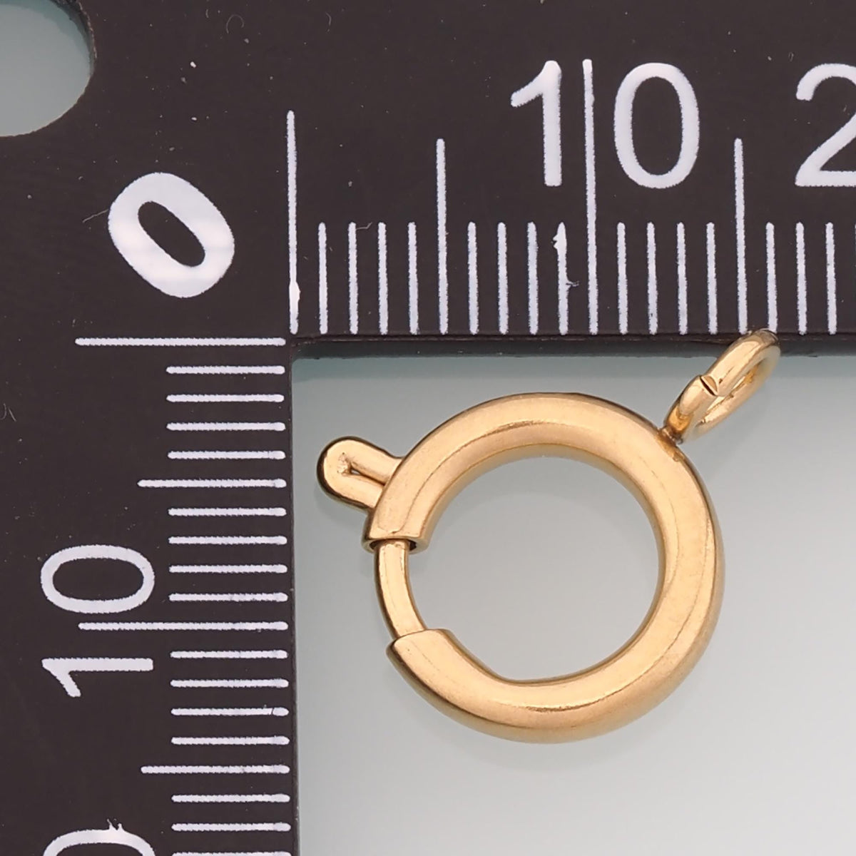 Round Spring Carabiner Clasp,14K Gold Stainless Steel Clasp,Waterproof Clasp Connector for DIY Necklace Bracelet Making
