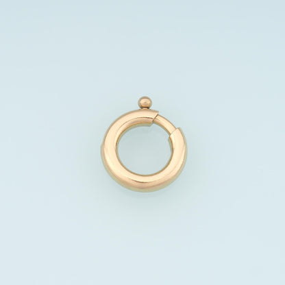 14K Gold Round Clasp 18 mm, 13 mm for Jewelry Making