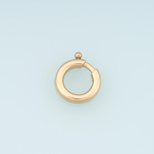 Round Spring Carabiner Clasp,14K Gold Stainless Steel Clasp,Waterproof Clasp Connector for DIY Necklace Bracelet Making