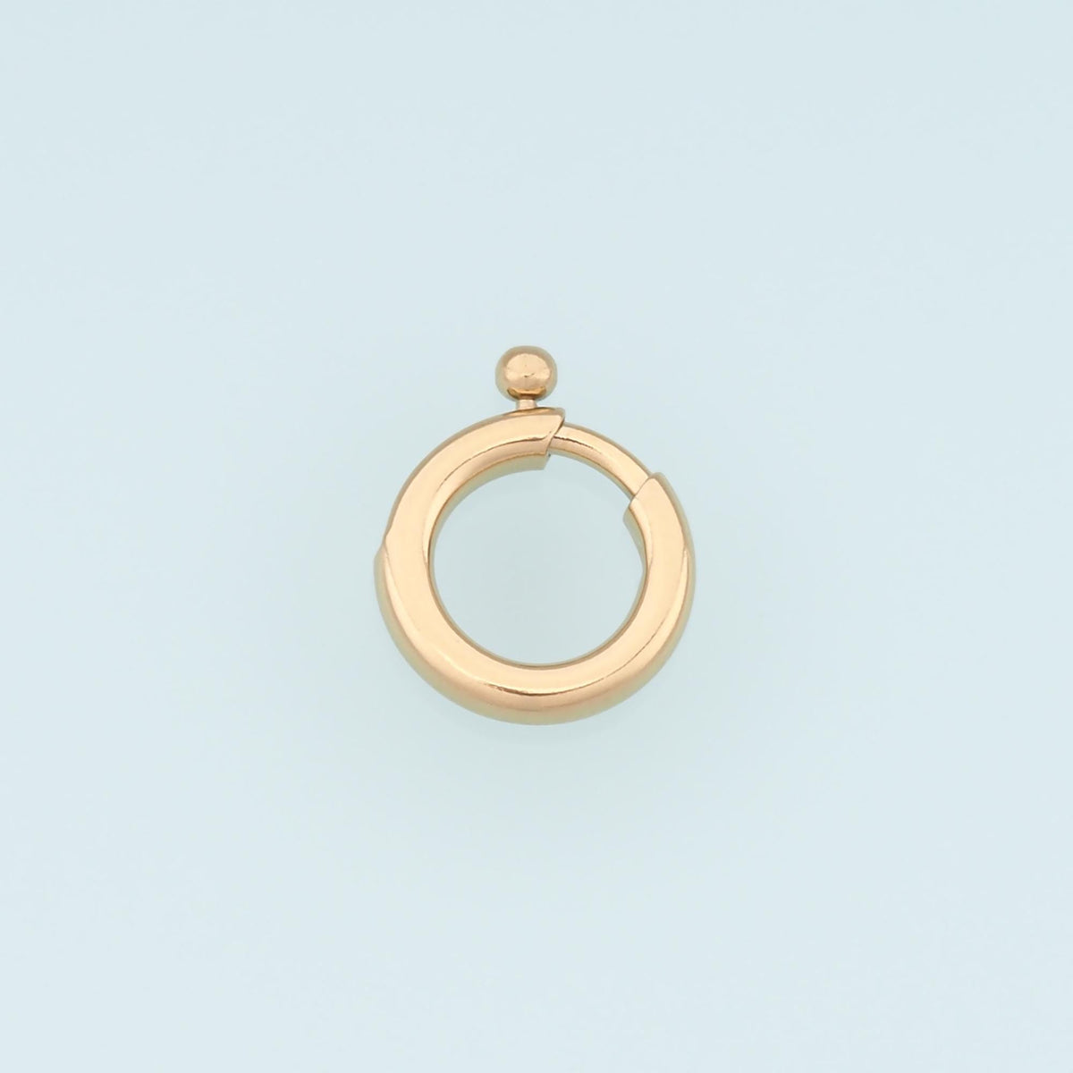 14K Gold Round Clasp 18 mm, 13 mm for Jewelry Making