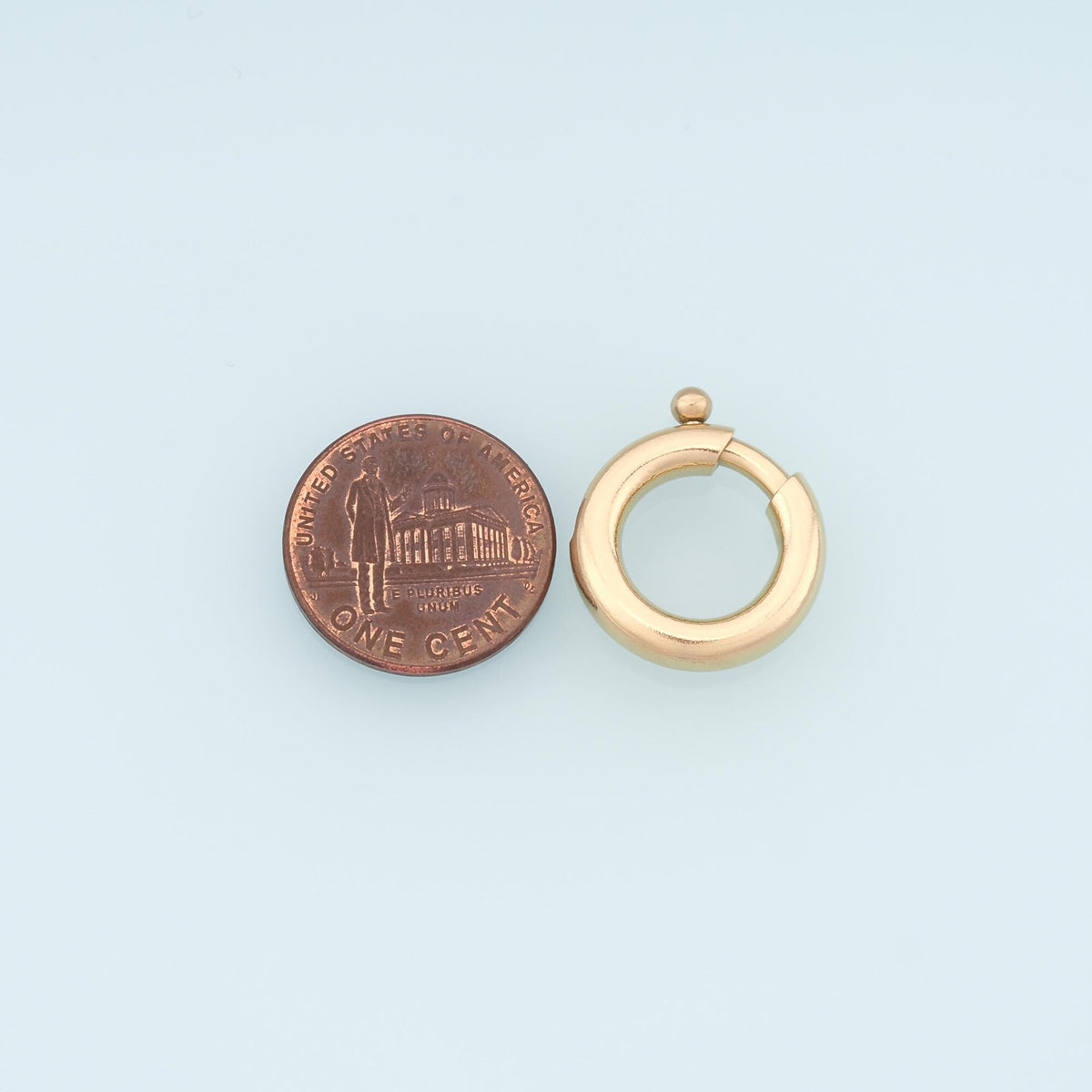 Round Spring Carabiner Clasp,14K Gold Stainless Steel Clasp,Waterproof Clasp Connector for DIY Necklace Bracelet Making