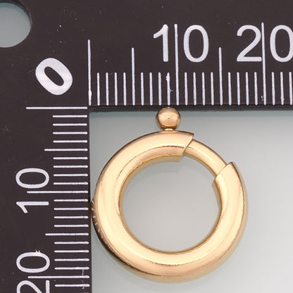 Round Spring Carabiner Clasp,14K Gold Stainless Steel Clasp,Waterproof Clasp Connector for DIY Necklace Bracelet Making