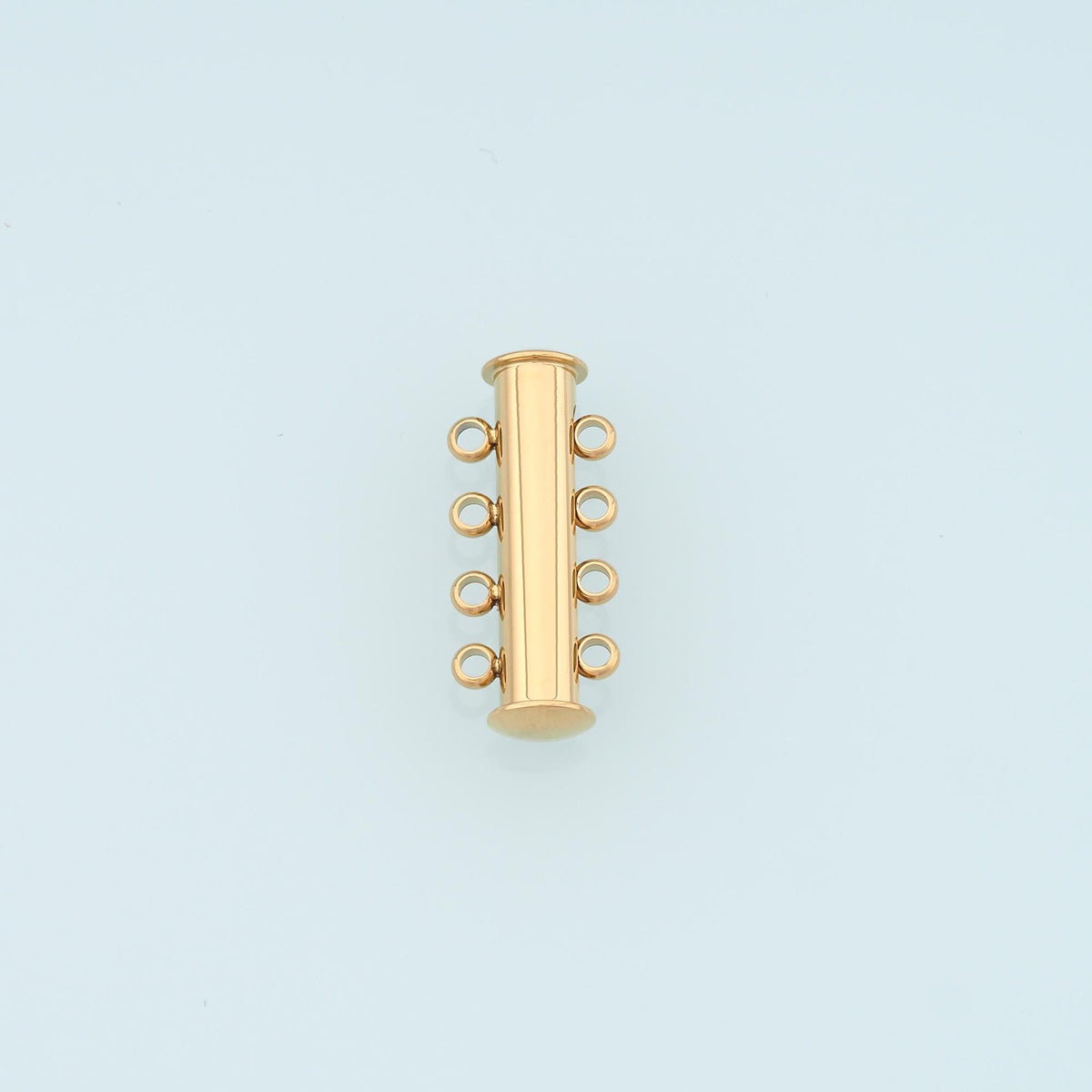 Multi-strand Tubular Buckle Clasp,14K Gold Stainless Steel Clasp,Waterproof Clasp for DIY Necklace Bracelet Making