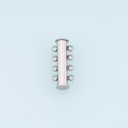 Multi-strand Tubular Buckle Clasp,14K Gold Stainless Steel Clasp,Waterproof Clasp for DIY Necklace Bracelet Making