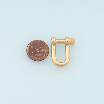 Horseshoe Carabiner Clasp Connector,14K Gold Stainless Steel Connector,Waterproof Connector for DIY Necklace Bracelet Making