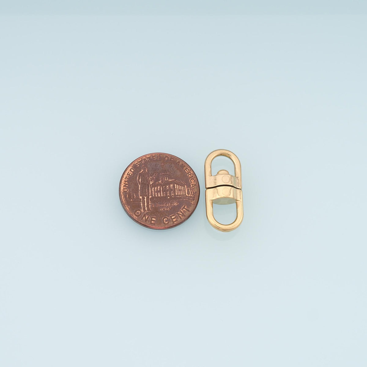Keychain Rotatable Snap Connector,14K Gold Stainless Steel Connector,Waterproof Connector for DIY Necklace Bracelet Making