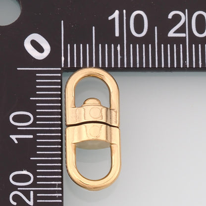 Keychain Rotatable Snap Connector,14K Gold Stainless Steel Connector,Waterproof Connector for DIY Necklace Bracelet Making