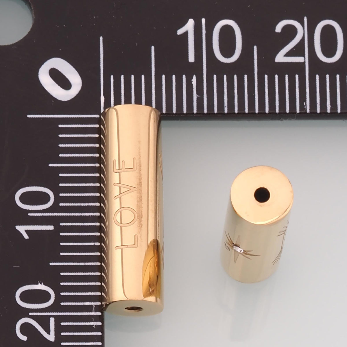 Cylinder Bead,14K Gold Stainless Steel Bead,Waterproof Spacer Bead for DIY Necklace Bracelet Making