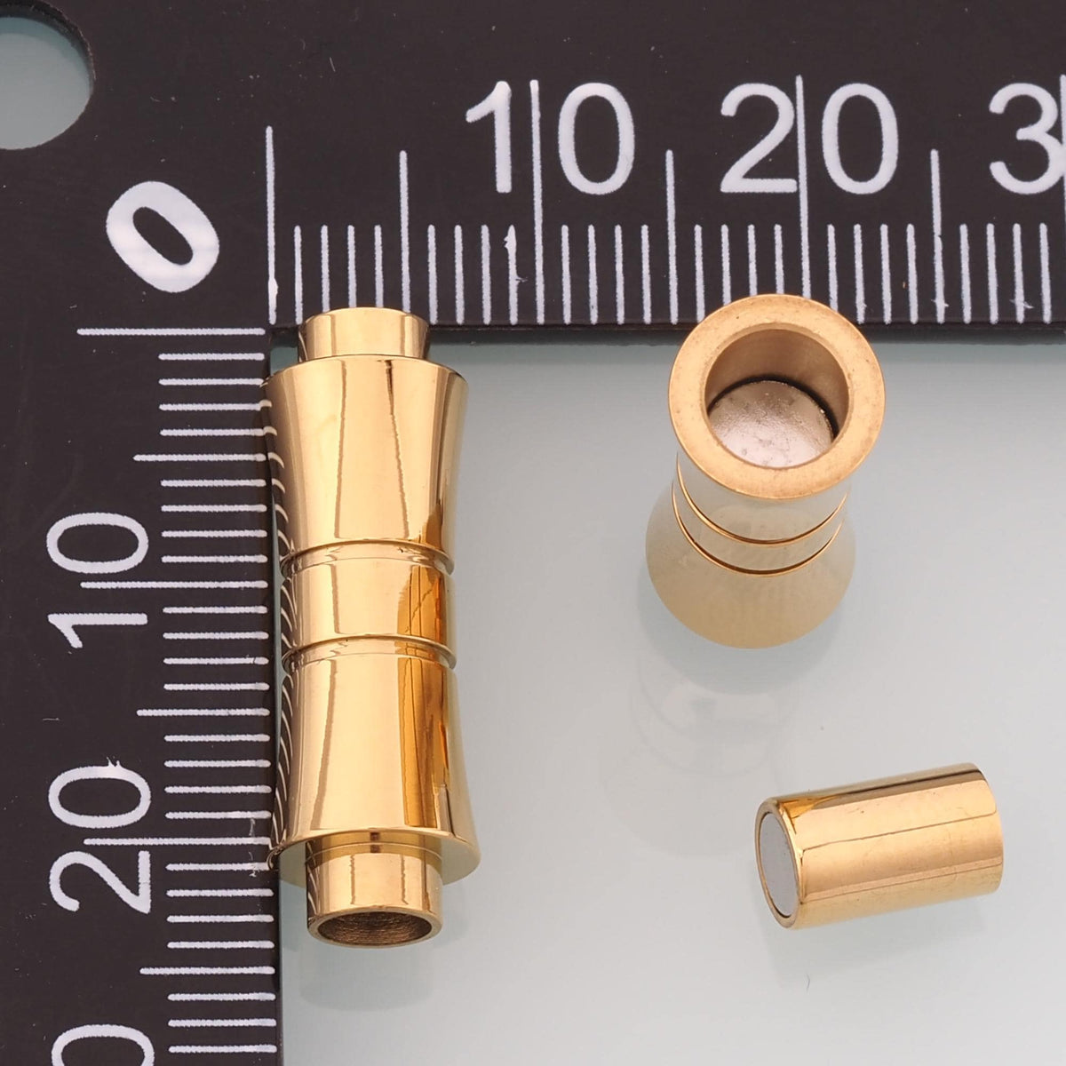 Magnetic Irregular Barrel Clasp,14K Gold Stainless Steel Clasp,Waterproof Clasp for DIY Necklace Bracelet Making