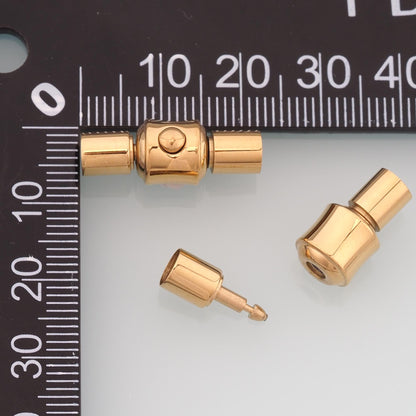 Magnetic Barrel Bracelet Connector Clasp,14K Gold Stainless Steel Clasp,Waterproof Clasp for DIY Necklace Bracelet Making