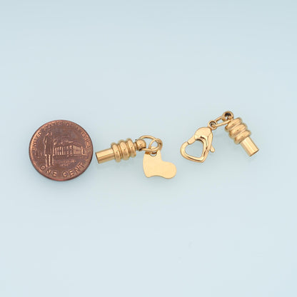 Heart Barrel Bracelet Connector Clasp,14K Gold Stainless Steel Connector,Waterproof Connector for DIY Necklace Bracelet Makin