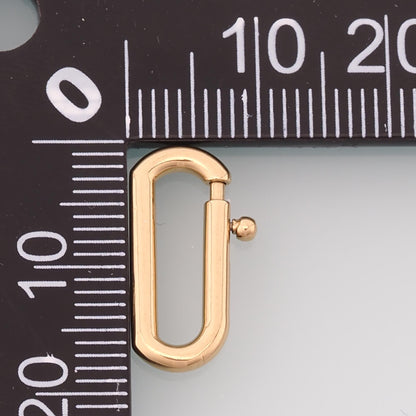 Oval Spring Carabiner Clasp,14K Gold Stainless Steel Clasp,Waterproof Clasp Connector for DIY Necklace Bracelet Making