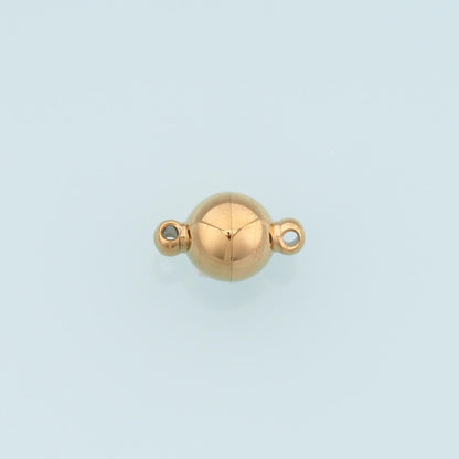 Round Magnetic Separable Connector,14K Gold Stainless Steel Connector,Waterproof Connector for DIY Necklace Bracelet Making