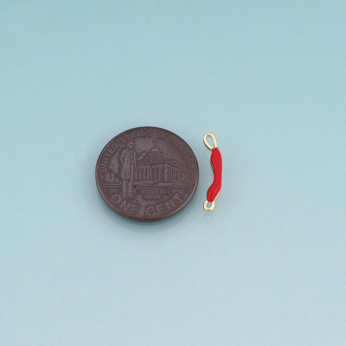 18K Gold Filled Enamel Arc Bar Connector,Minimalist Connector Charm Bracelet Necklace for DIY Jewelry Making Supply