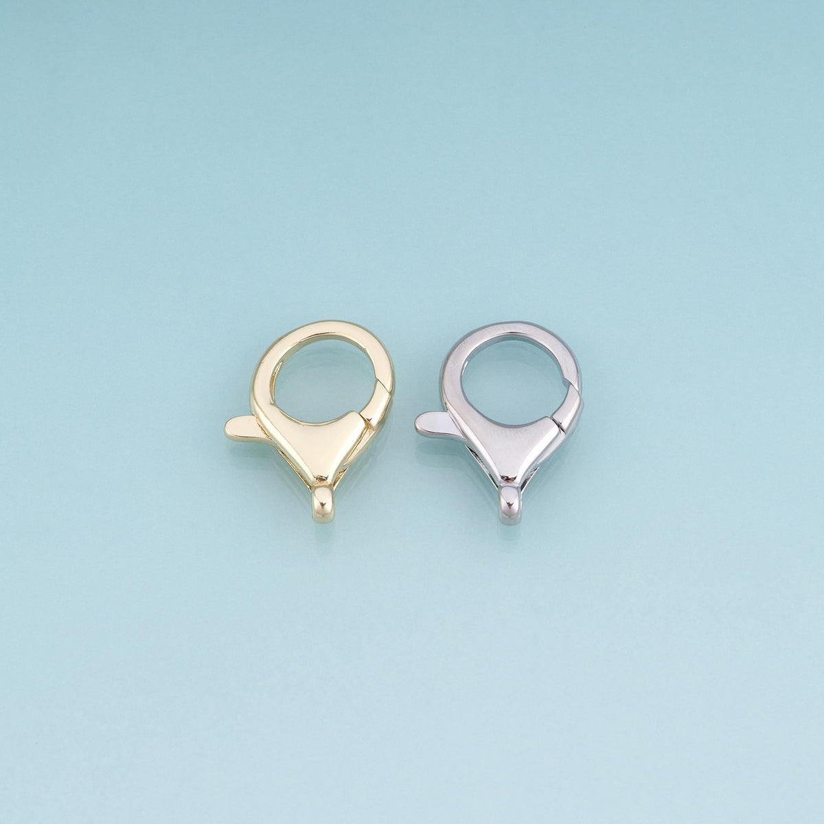 18K Gold Filled Lobster Clasp Connector,Minimalist Connector Clasp Charm Bracelet Necklace for DIY Jewelry Making Supply