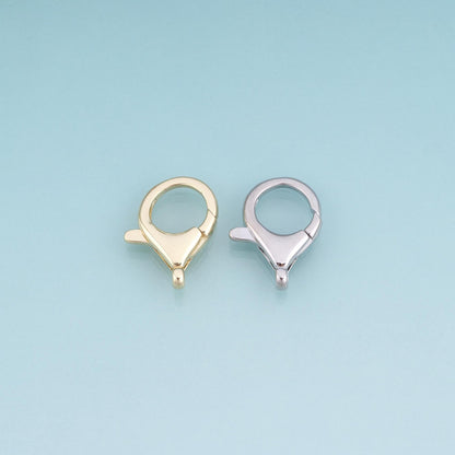 18K Gold Filled Lobster Clasp Connector,Minimalist Connector Clasp Charm Bracelet Necklace for DIY Jewelry Making Supply