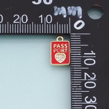 18K Gold Filled Enamel Charm Pendant for Jewelry Making