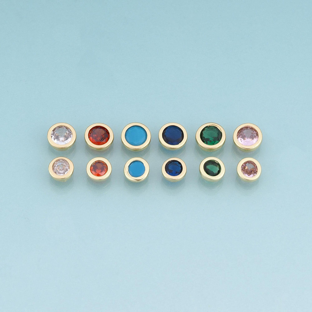 18K Gold Filled Mini Gem Buckle Spacer Beads,Minimalist Beads Bracelet Necklace for DIY Jewelry Making Supply