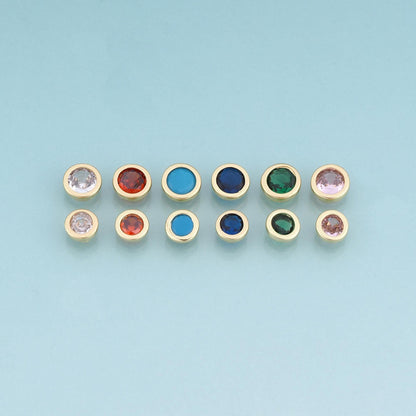 18K Gold Filled Mini Gem Buckle Spacer Beads,Minimalist Beads Bracelet Necklace for DIY Jewelry Making Supply