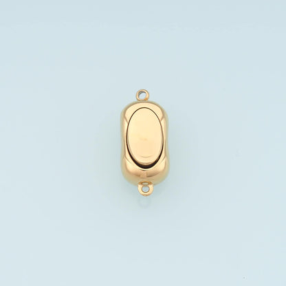 Button Bracelet Connector Clasp,14K Gold Stainless Steel Clasp,Waterproof Clasp for DIY Necklace Bracelet Making
