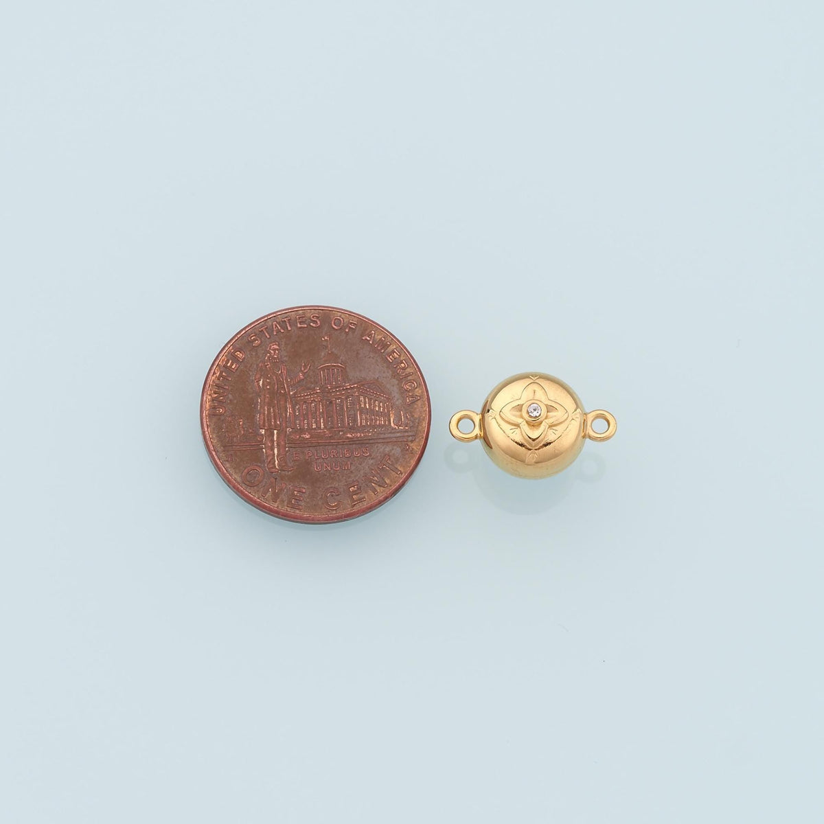 CZ Flower Round Magnetic Connector,14K Gold Stainless Steel Connector,Waterproof Connector for DIY Necklace Bracelet Making