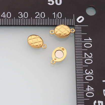 Oval Magnetic Connector,14K Gold Stainless Steel Connector,Waterproof Connector for DIY Necklace Bracelet Making