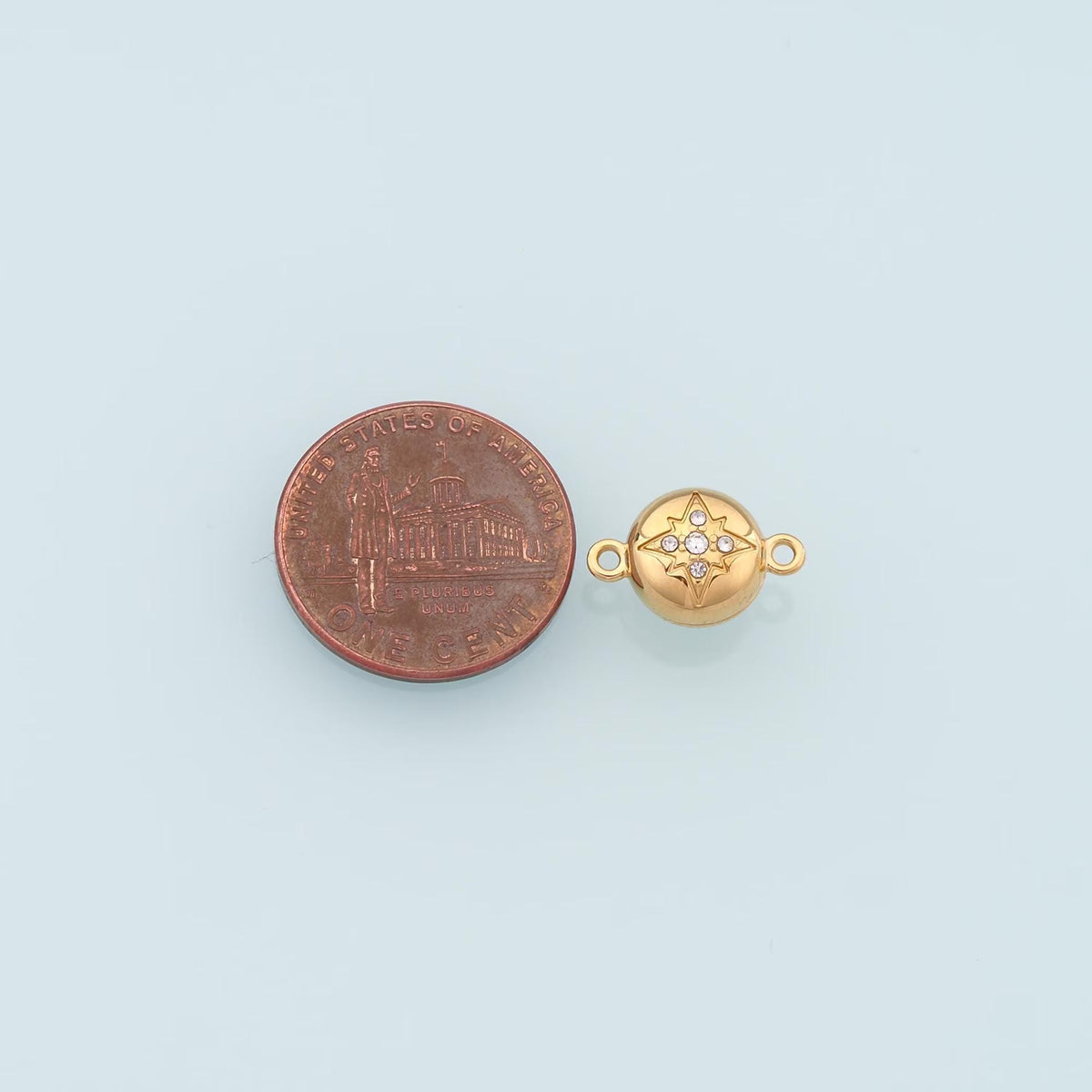 14K Gold North Star Clasp for Jewelry Making