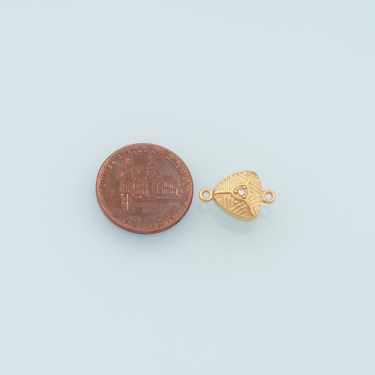 CZ Triangle Magnetic Connector,14K Gold Stainless Steel Connector,Waterproof Connector for DIY Necklace Bracelet Making