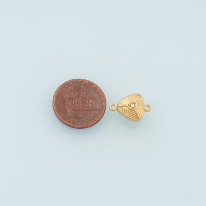 CZ Triangle Magnetic Connector,14K Gold Stainless Steel Connector,Waterproof Connector for DIY Necklace Bracelet Making