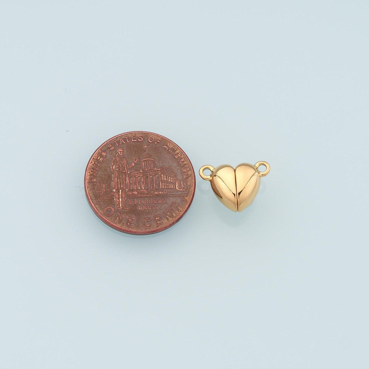 Heart Magnetic Connector,14K Gold Stainless Steel Connector,Waterproof Connector for DIY Necklace Bracelet Making