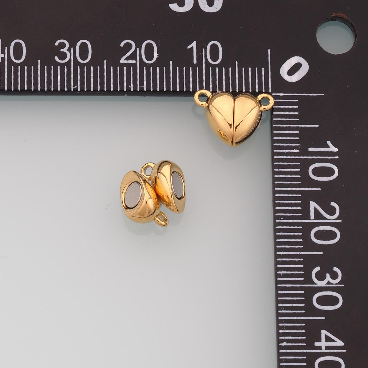 Heart Magnetic Connector,14K Gold Stainless Steel Connector,Waterproof Connector for DIY Necklace Bracelet Making