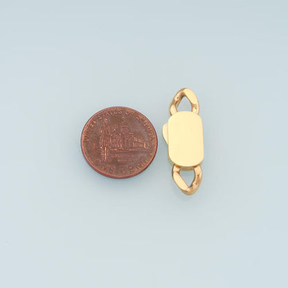 Oval Magnetic Connector,14K Gold Stainless Steel Connector,Waterproof Connector for DIY Necklace Bracelet Making