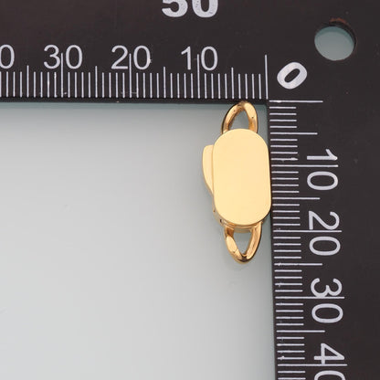 Oval Magnetic Connector,14K Gold Stainless Steel Connector,Waterproof Connector for DIY Necklace Bracelet Making
