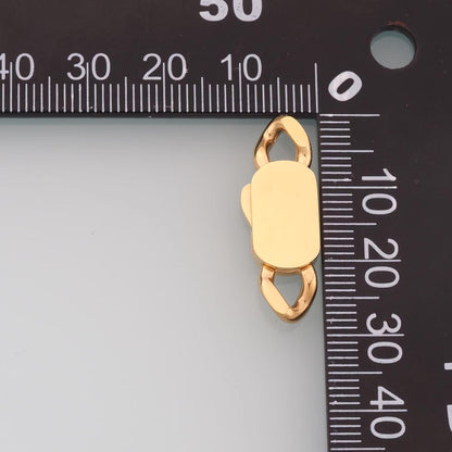 Oval Magnetic Connector,14K Gold Stainless Steel Connector,Waterproof Connector for DIY Necklace Bracelet Making