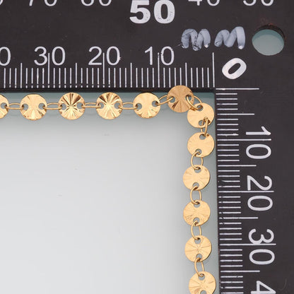 Stainless Steel Disc Chain,14K Gold Stainless Steel Chain,Waterproof Chain for DIY Necklace Bracelet Making