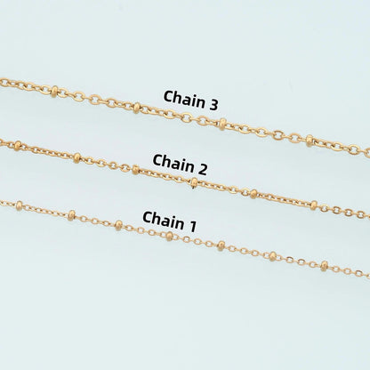 Stainless Steel Satellite Chain,14K Gold Stainless Steel Chain,Waterproof Chain for DIY Necklace Bracelet Making