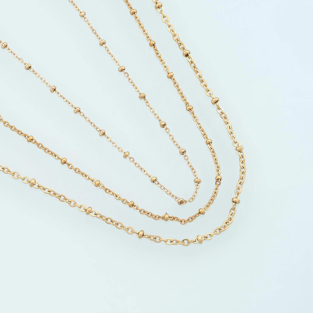 Stainless Steel Satellite Chain,14K Gold Stainless Steel Chain,Waterproof Chain for DIY Necklace Bracelet Making