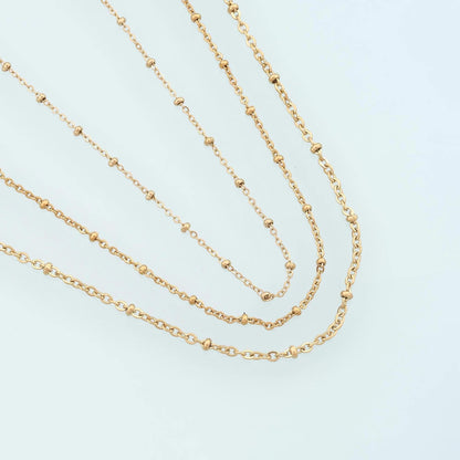 Stainless Steel Satellite Chain,14K Gold Stainless Steel Chain,Waterproof Chain for DIY Necklace Bracelet Making