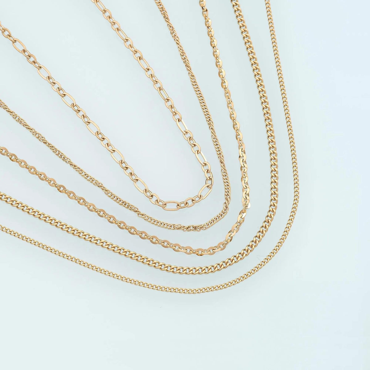Stainless Steel Cuba Chain,14K Gold Stainless Steel Chain,Waterproof Chain for DIY Necklace Bracelet Making