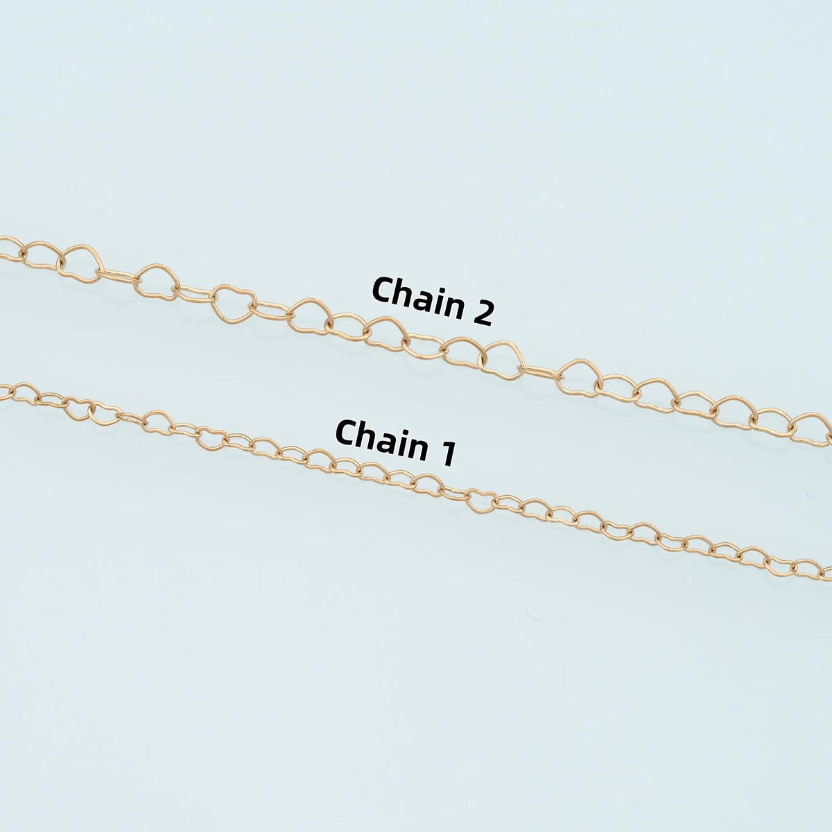 Stainless Steel Heart Chain,14K Gold Stainless Steel Chain,Waterproof Chain for DIY Necklace Bracelet Making