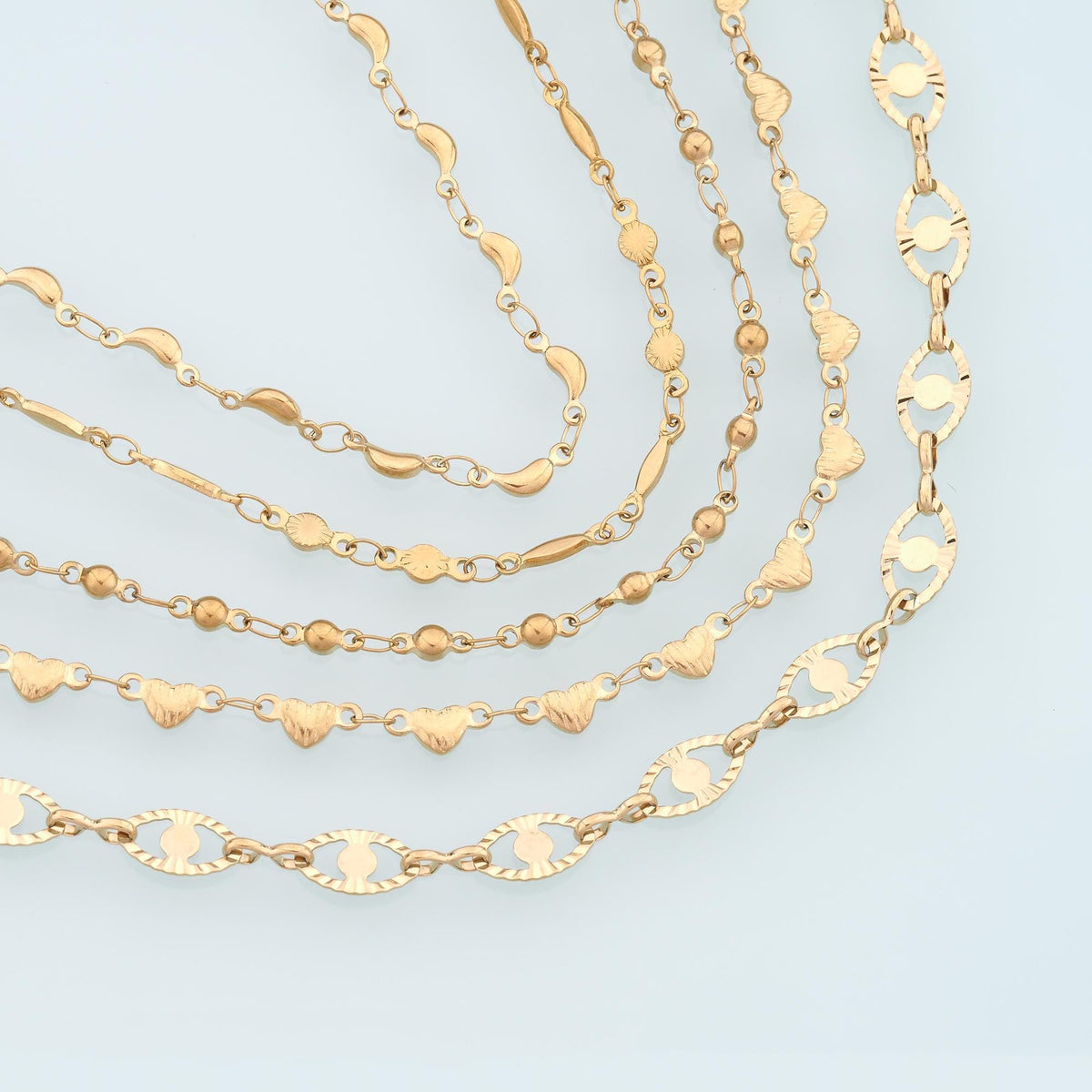 Stainless Steel Oval Chain,14K Gold Stainless Steel Chain,Waterproof Chain for DIY Necklace Bracelet Making