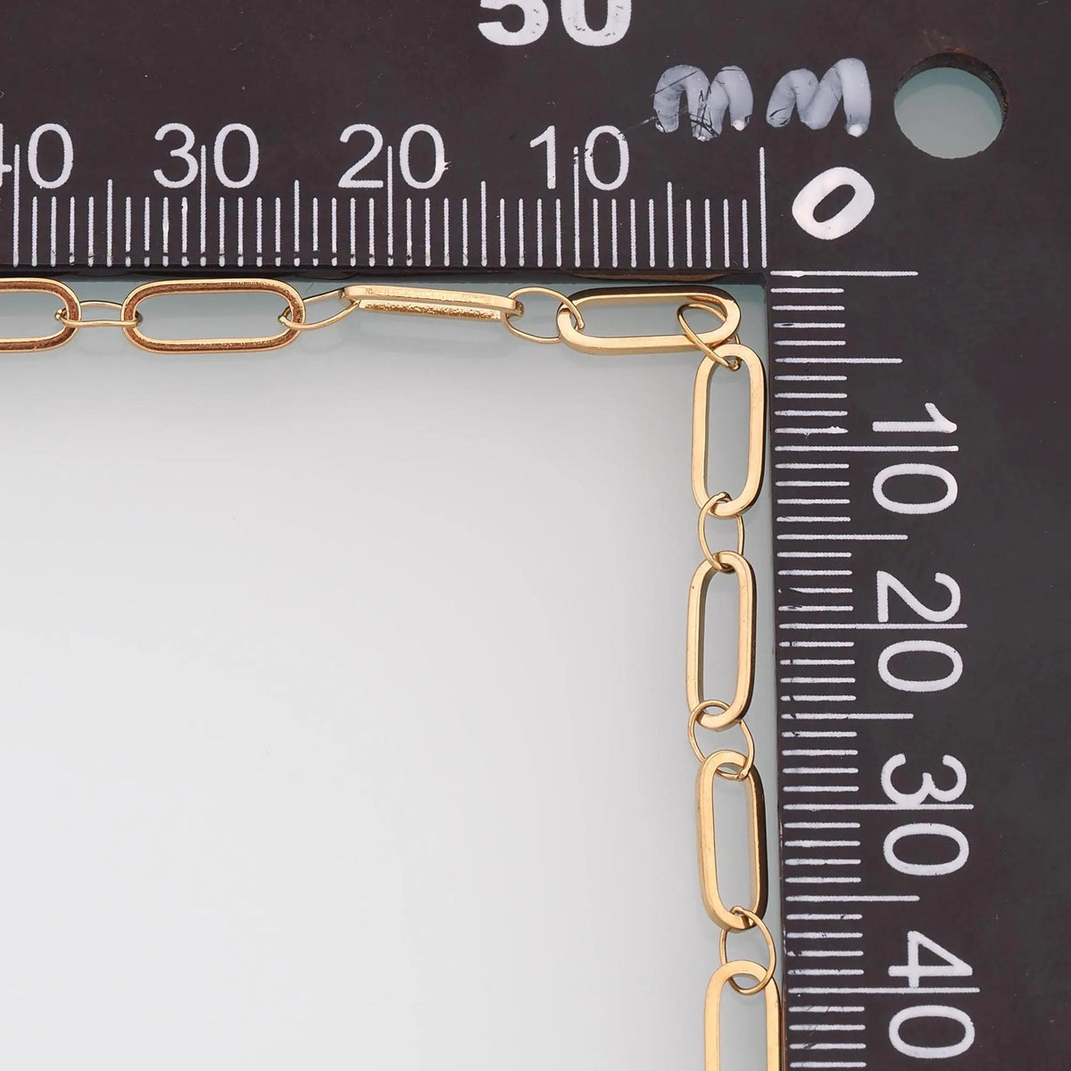 Stainless Steel Paper Clip Chain,14K Gold Stainless Steel Chain,Waterproof Chain for DIY Necklace Bracelet Making