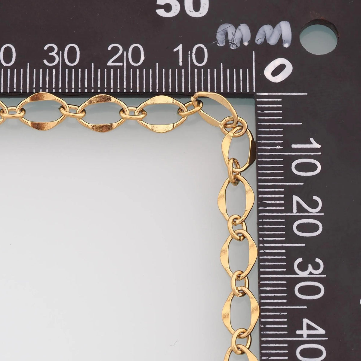 Stainless Steel Paper Clip Chain,14K Gold Stainless Steel Chain,Waterproof Chain for DIY Necklace Bracelet Making