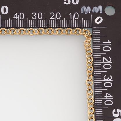 Stainless Steel Round Chain,14K Gold Stainless Steel Chain,Waterproof Chain for DIY Necklace Bracelet Making