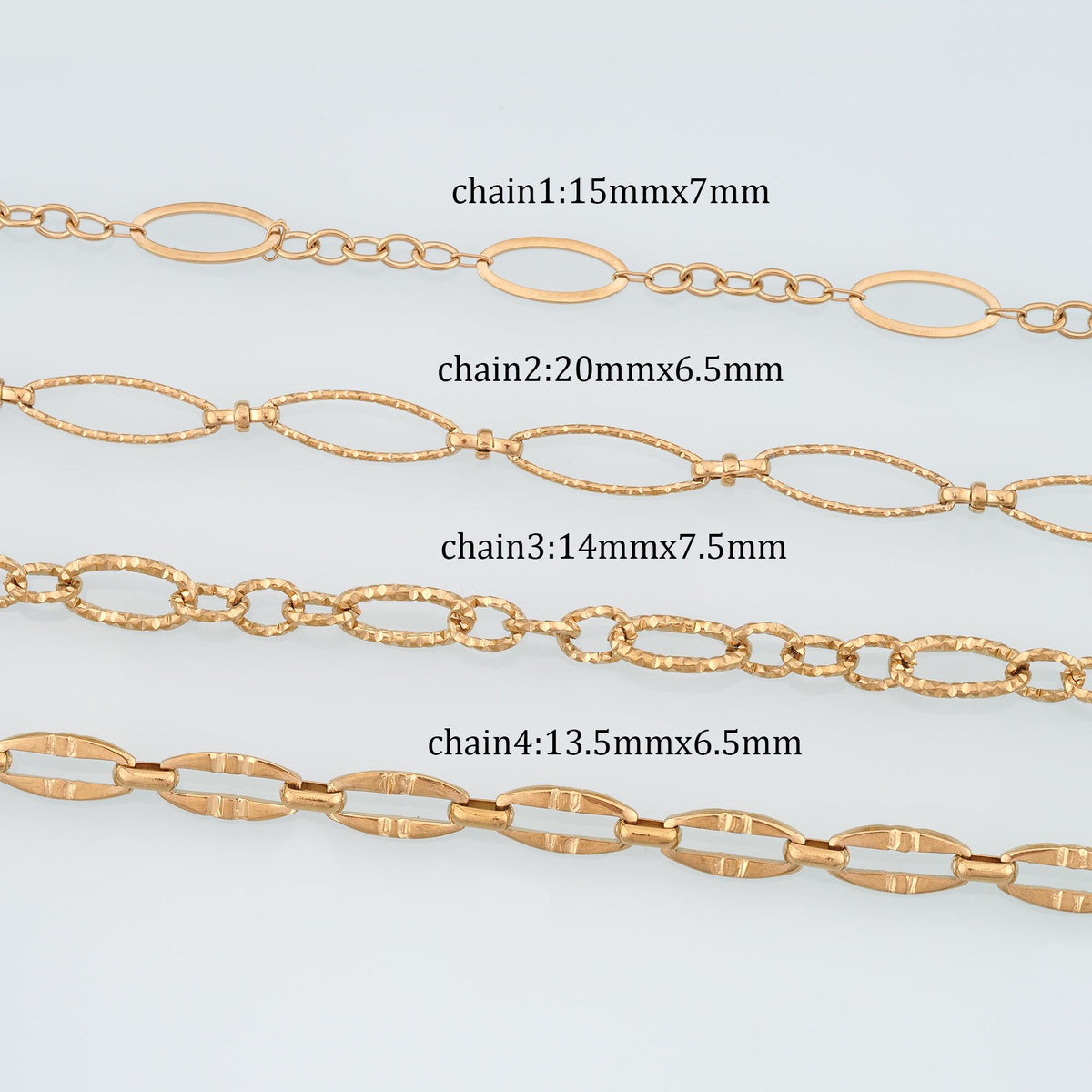 Stainless Steel Oval Chain,14K Gold Stainless Steel Chain,Waterproof Chain for DIY Necklace Bracelet Making