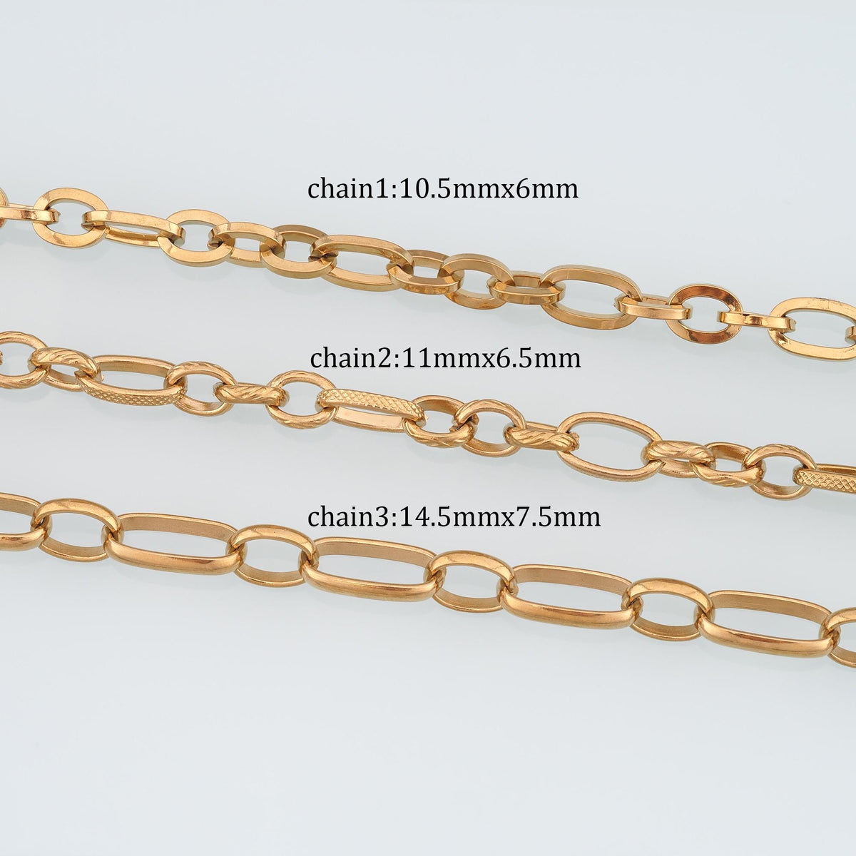 Stainless Steel Oval Chain,14K Gold Stainless Steel Chain,Waterproof Chain for DIY Necklace Bracelet Making