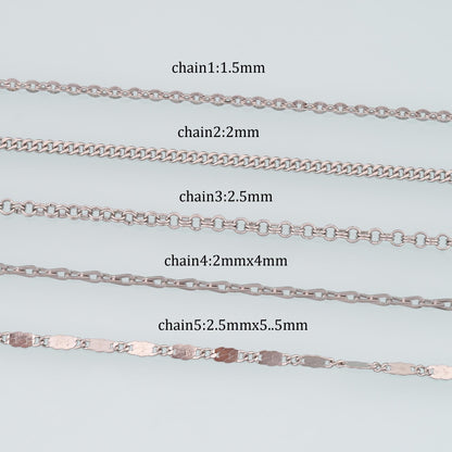 Stainless Steel Round Jewelry Chain 3.28 ft, 16.40 ft for Jewelry Making