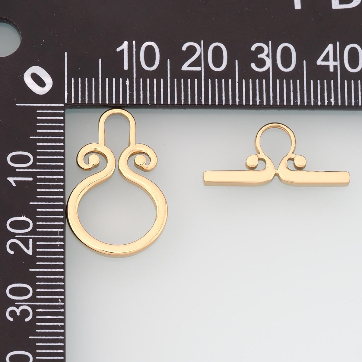 Round OT Toggle Clasp,14K Gold Stainless Steel Jewelry Closure,Waterproof Connector for DIY Necklace Bracelet Making
